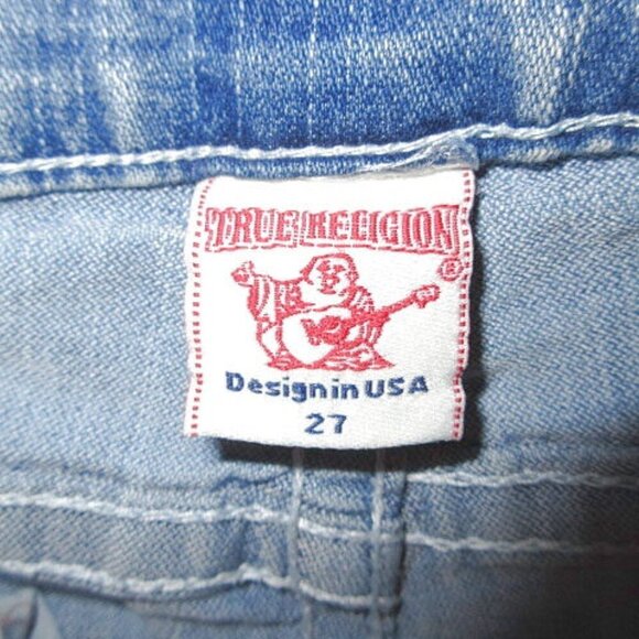 Vtg True Religion Julie Low Rise Jeans Size 27 Flap Pockets Stretch Y2K 90s - Picture 5 of 12